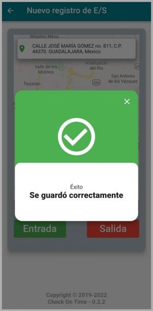 Exito registrar E-S-V2