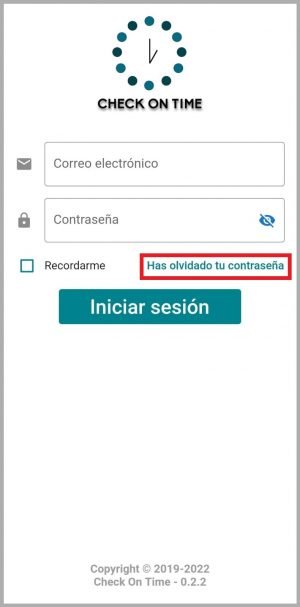 Has olvidado tu contraseña