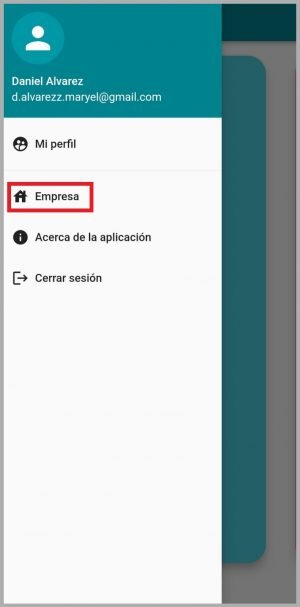 Menu lateral-Empresa